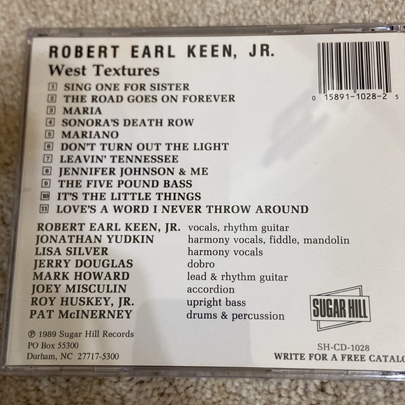 🔥 5 for $5🔥 Robert Earl Keen Jr. West Textures CD - Picture 4 of 5